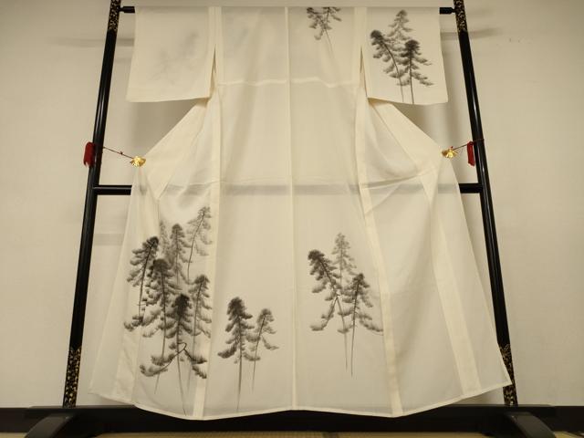 平和屋着物＊夏物 訪問着 絽 樹林文 正絹 逸品 AABE2687jd