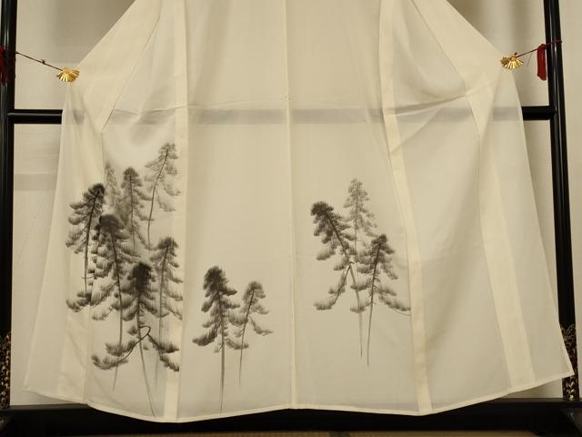平和屋着物＊夏物 訪問着 絽 樹林文 正絹 逸品 AABE2687jd