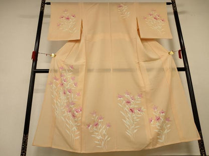 平和屋着物＊夏物 訪問着 絽 草花文 正絹 逸品 AABE2688jd