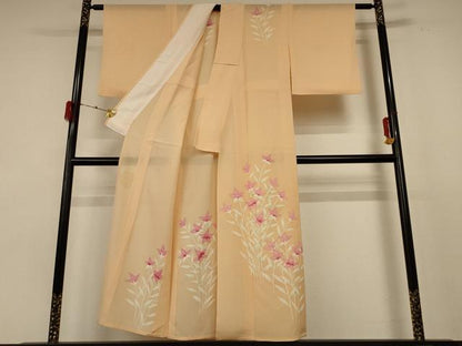 平和屋着物＊夏物 訪問着 絽 草花文 正絹 逸品 AABE2688jd