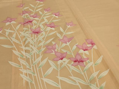 平和屋着物＊夏物 訪問着 絽 草花文 正絹 逸品 AABE2688jd