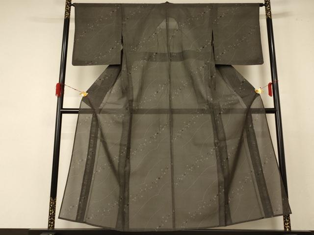 平和屋着物＊夏物 本場大島紬 夏大島 幾何学文様 正絹 逸品 AABE2689jd