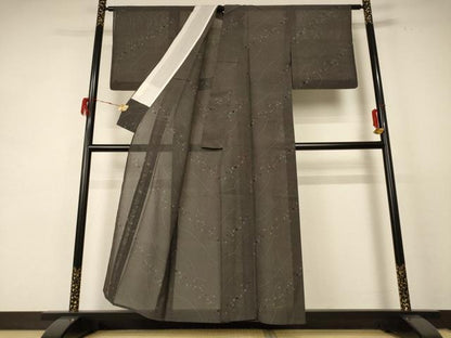 平和屋着物＊夏物 本場大島紬 夏大島 幾何学文様 正絹 逸品 AABE2689jd