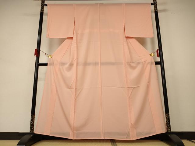 平和屋着物＊夏物 色無地 絽 赤香色 反端付き 正絹 逸品 未使用 AABE2692jd