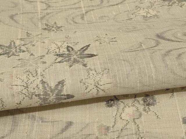 平和屋着物＊夏物 紗紬 流水枝花文 正絹 逸品 AABE2693jd
