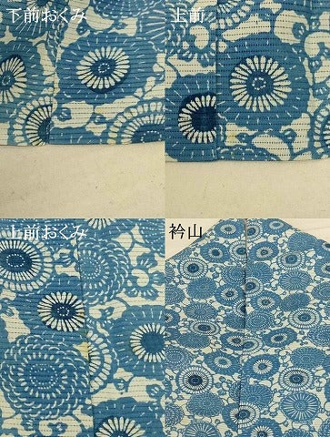 平和屋着物＊夏物 小紋 絽 型染め 花尽くし 正絹 逸品 AABE2694jd
