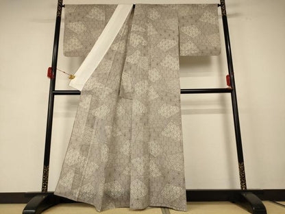 平和屋着物＊夏物 紗紬 切嵌吉祥文 正絹 逸品 AABE2695jd