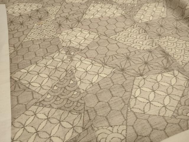 平和屋着物＊夏物 紗紬 切嵌吉祥文 正絹 逸品 AABE2695jd