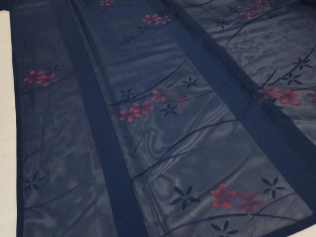 平和屋着物＊夏物 小紋 紗 芝花文 正絹 逸品 未使用 AABE2697jd