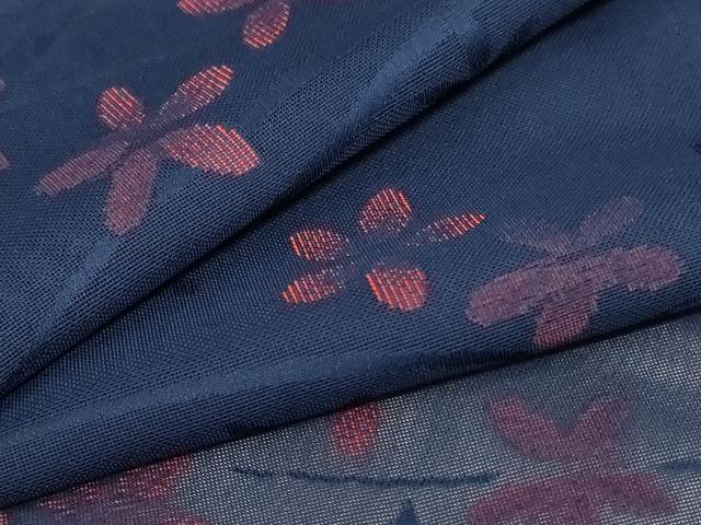 平和屋着物＊夏物 小紋 紗 芝花文 正絹 逸品 未使用 AABE2697jd