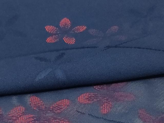 平和屋着物＊夏物 小紋 紗 芝花文 正絹 逸品 未使用 AABE2697jd