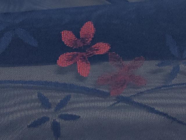 平和屋着物＊夏物 小紋 紗 芝花文 正絹 逸品 未使用 AABE2697jd