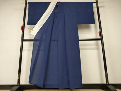 平和屋着物＊夏物 色無地 絽 深縹色 正絹 逸品 AABE2698jd