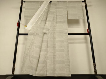 平和屋着物＊夏物 本場大島紬 夏大島 幾何学文様 正絹 逸品 AABE2702jd