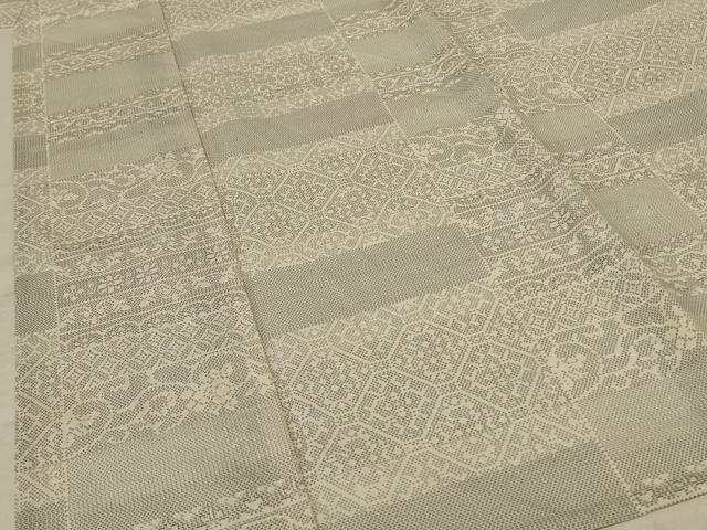 平和屋着物＊夏物 本場大島紬 夏大島 幾何学文様 正絹 逸品 AABE2702jd