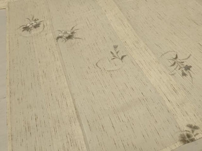 平和屋着物＊夏物 小紋 ぜんまい紬 草花丸文 木村芳次作 大丸扱い 反端付き 正絹 逸品 AABE2704jd