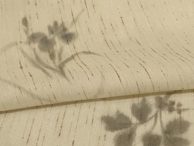 平和屋着物＊夏物 小紋 ぜんまい紬 草花丸文 木村芳次作 大丸扱い 反端付き 正絹 逸品 AABE2704jd