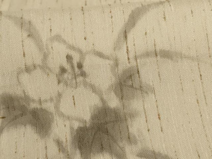 平和屋着物＊夏物 小紋 ぜんまい紬 草花丸文 木村芳次作 大丸扱い 反端付き 正絹 逸品 AABE2704jd