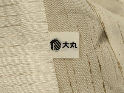 平和屋着物＊夏物 小紋 ぜんまい紬 草花丸文 木村芳次作 大丸扱い 反端付き 正絹 逸品 AABE2704jd