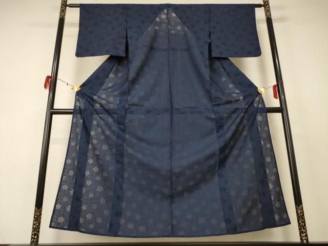 平和屋着物＊夏物 色無地 舞葉紋紗 正絹 逸品 AABE2705jd