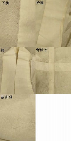 平和屋着物＊夏物 長襦袢 流水片輪車紋紗 白色 AABE2708jd