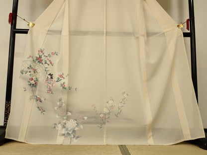平和屋着物＊夏物 訪問着 絽 童子 紫陽花 正絹 逸品 AABE2711jd
