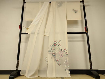 平和屋着物＊夏物 訪問着 絽 童子 紫陽花 正絹 逸品 AABE2711jd
