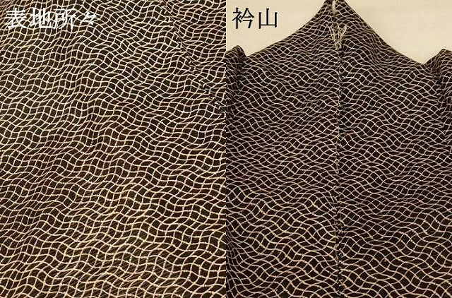 平和屋着物＊夏物 小紋 絽 網目文 正絹 逸品 AABE2715jd