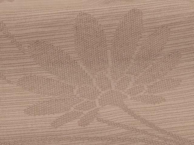 平和屋着物＊夏物 色無地 絽 花唐草 白茶色 正絹 逸品 AABE2716jd