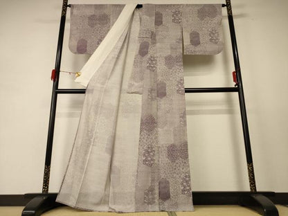 平和屋着物＊夏物 江戸小紋 絽 寄せ小紋柄 正絹 逸品 AABE2717jd