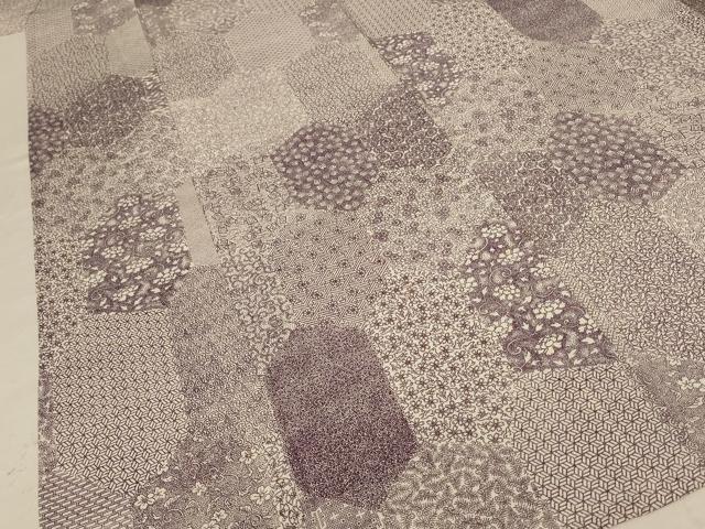 平和屋着物＊夏物 江戸小紋 絽 寄せ小紋柄 正絹 逸品 AABE2717jd