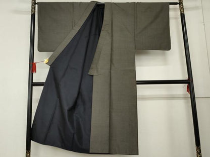平和屋着物●男性 本場村山大島紬 アンサンブル 80亀甲 総詰め 正絹 逸品 AABE2738cs