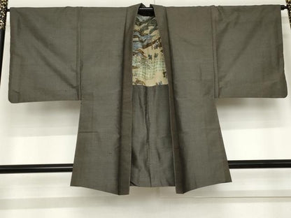 平和屋着物●男性 本場村山大島紬 アンサンブル 80亀甲 総詰め 正絹 逸品 AABE2738cs