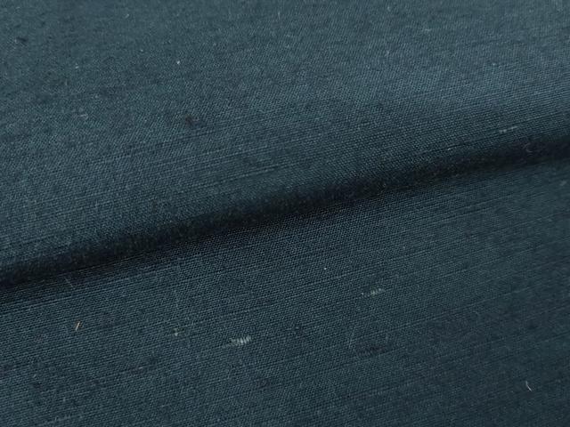 平和屋着物●男性　紬　アンサンブル　色無地　深縹色　正絹　逸品　AABE2747cs