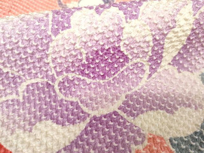 平和屋着物●名門　藤娘きぬたや・総絞り　振袖　枝花文　上代53万　仮絵羽　逸品　未使用　AABE2755cs