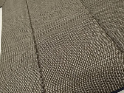平和屋着物●男性　紬　アンサンブル　横段文　正絹　逸品　AABE2760cs