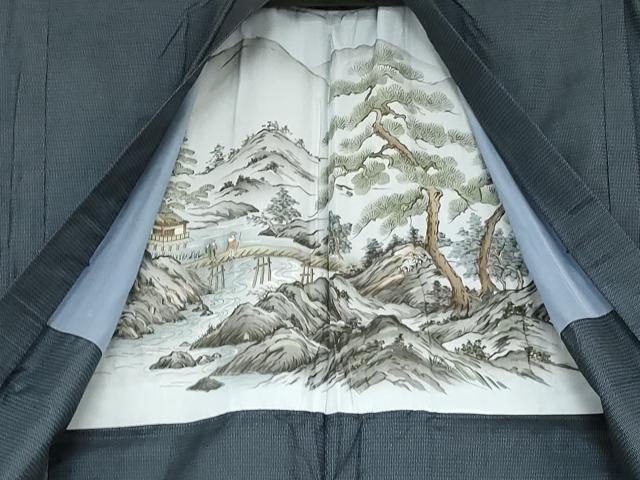 平和屋着物●男性　本場大島紬　アンサンブル　100亀甲　総詰め　正絹　逸品　AABE2768cs
