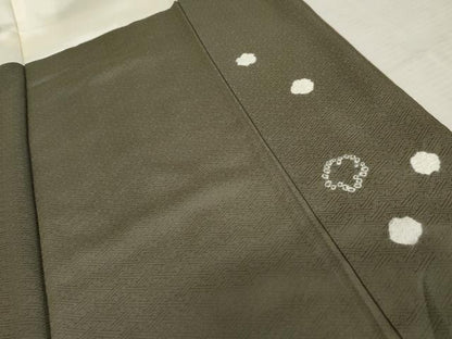 平和屋着物●訪問着　絞り　刺繍　枝梅　金糸　金彩　正絹　逸品　AABE2770cs