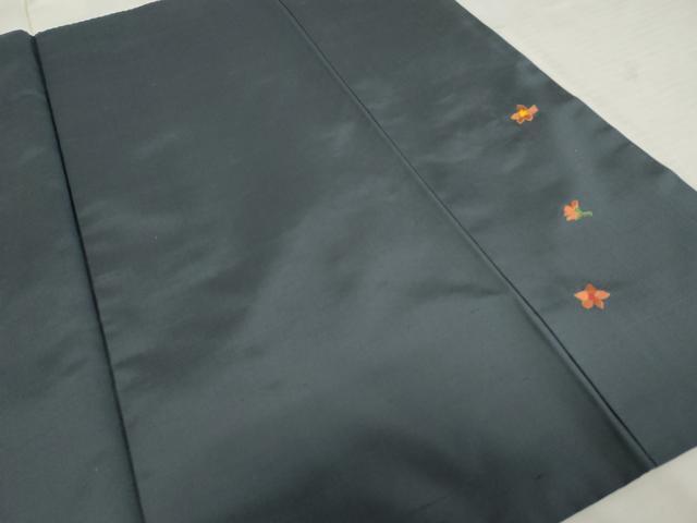 平和屋着物●色留訪問着 紬地 刺繍 草花文 金糸 正絹 逸品 AABE2777cs