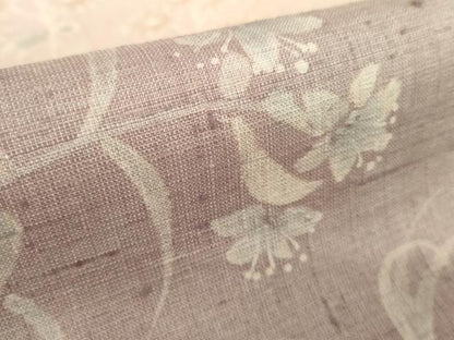 平和屋着物●訪問着　紬地　手描き　枝花文　正絹　逸品　AABE2805cs