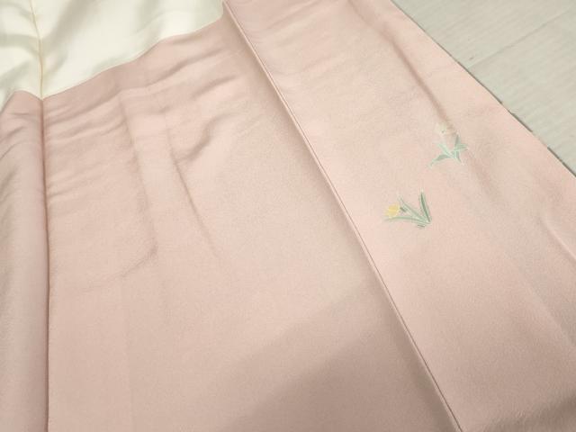 平和屋着物●訪問着 友禅 梅松花文 暈し染め 正絹 逸品 AABE2808cs
