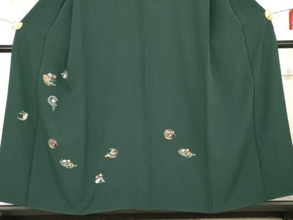 平和屋着物●訪問着　刺繍　花丸文　鈴乃屋扱い　正絹　逸品　AABE2814cs