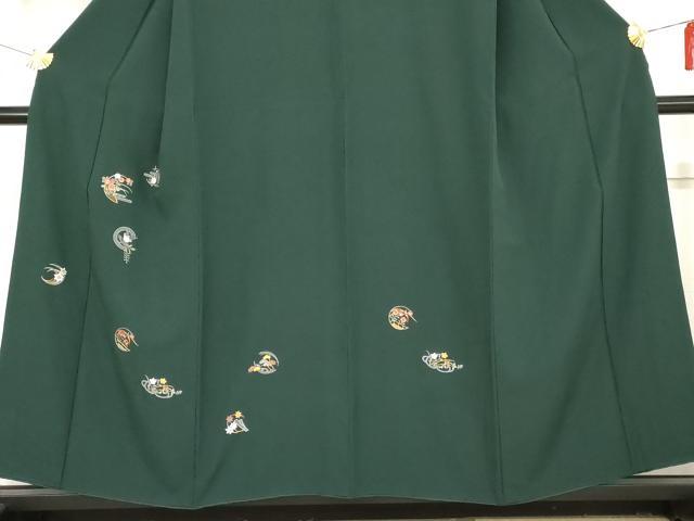 平和屋着物●訪問着　刺繍　花丸文　鈴乃屋扱い　正絹　逸品　AABE2814cs