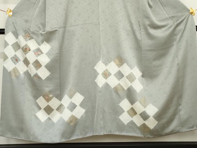 平和屋着物●訪問着　絞り　刺繍　草花文　金糸　金彩　鈴乃屋扱い　正絹　逸品　AABE2869cs