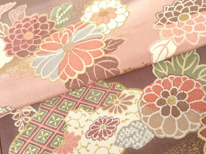 平和屋着物●訪問着　吉祥草花文　暈し染め　金彩　高島屋扱い　正絹　逸品　AABE2875cs