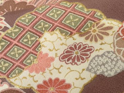 平和屋着物●訪問着　吉祥草花文　暈し染め　金彩　高島屋扱い　正絹　逸品　AABE2875cs