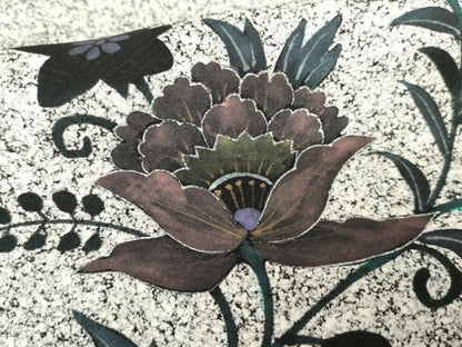 平和屋着物●訪問着　更紗花文　たたき染め　金銀彩　正絹　逸品　AABE2911cs