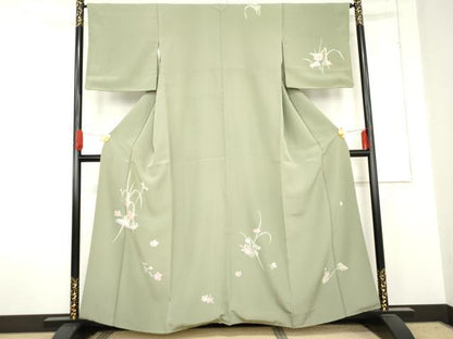 平和屋着物●訪問着 友禅 作家物 枝花文 正絹 逸品 AABE2919cs