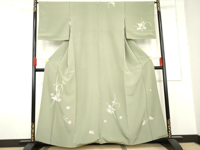 平和屋着物●訪問着 友禅 作家物 枝花文 正絹 逸品 AABE2919cs