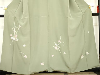 平和屋着物●訪問着 友禅 作家物 枝花文 正絹 逸品 AABE2919cs